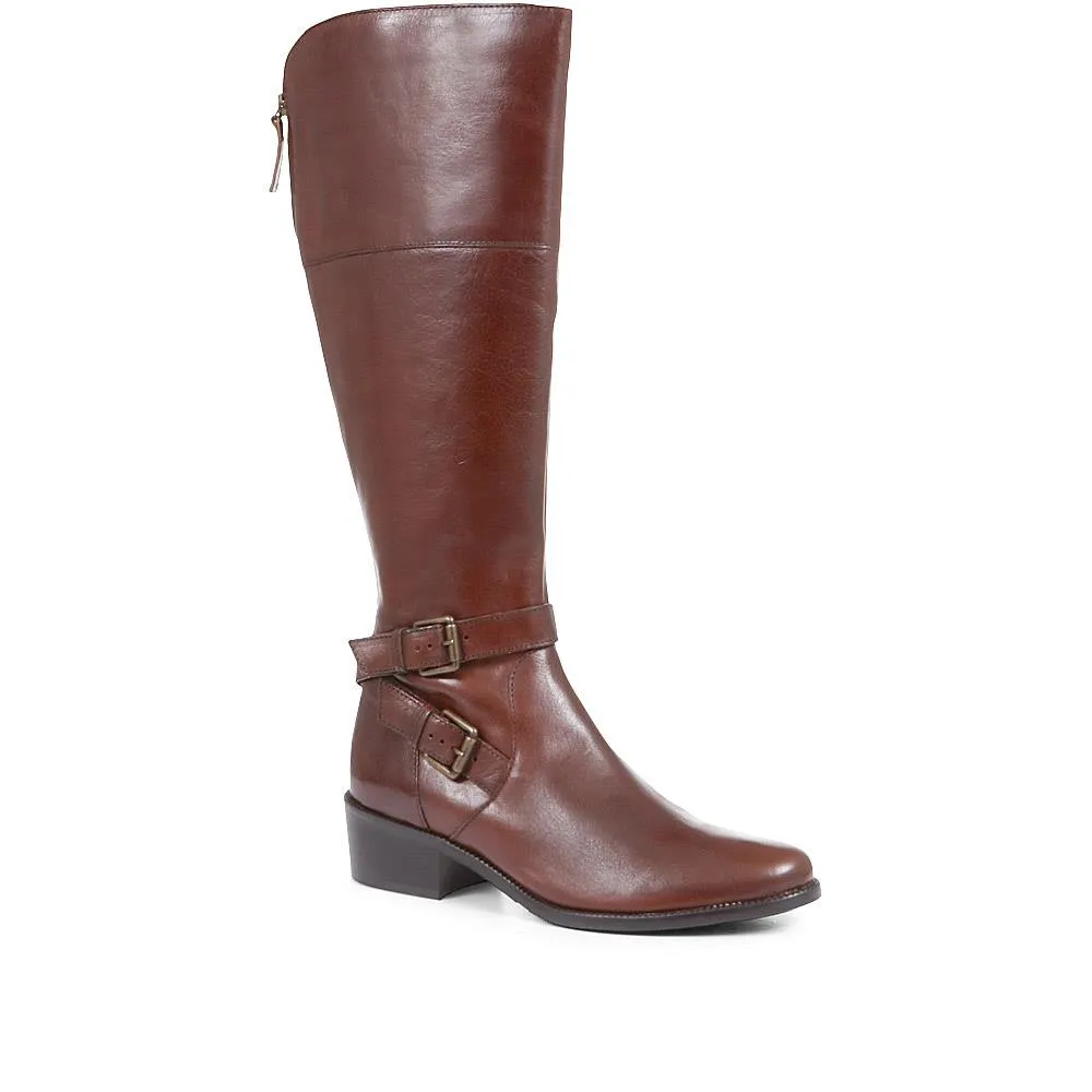 Phoebe Standard Fit Leather Knee High Boots - PHOEBEM / 320 895