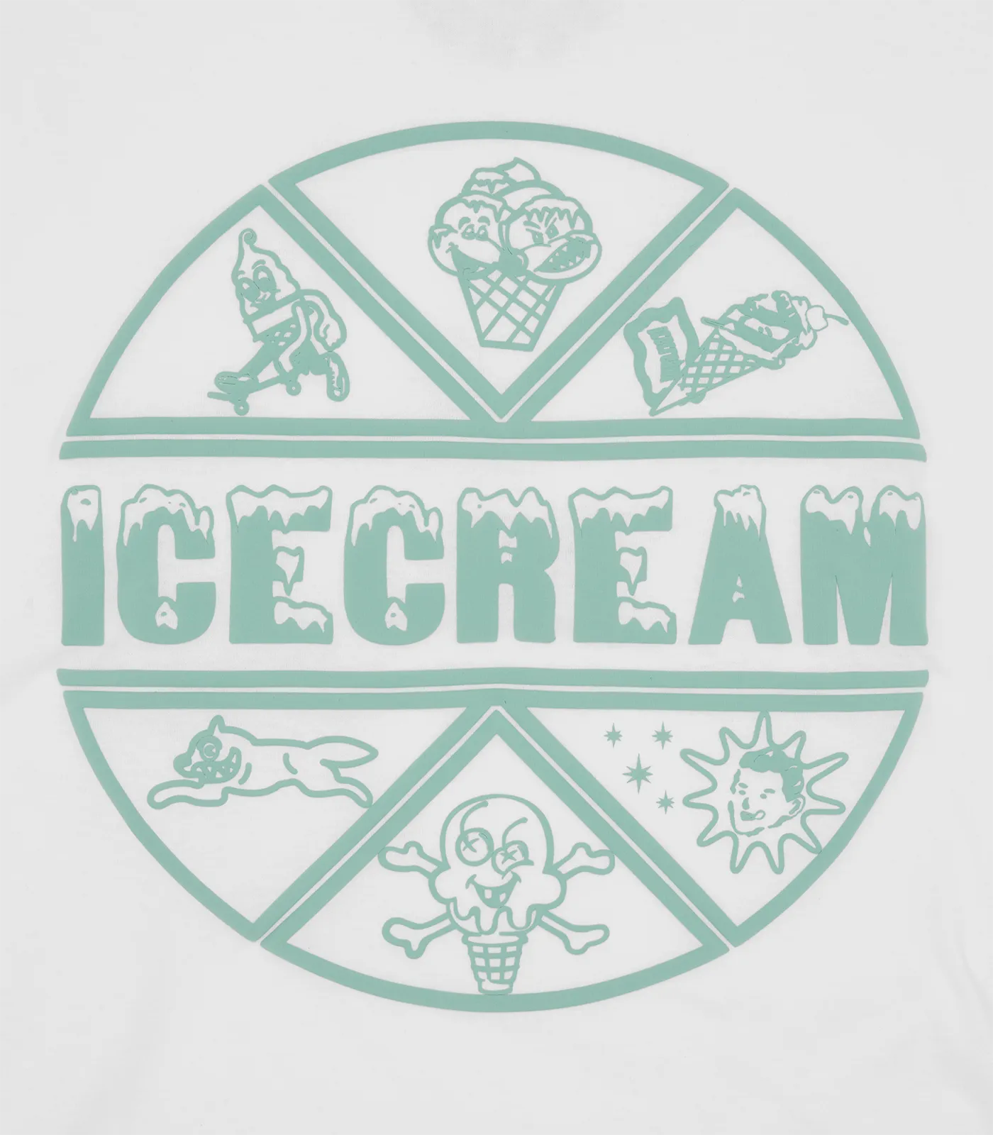 PUFF PRINT ICECREAM T-SHIRT - WHITE