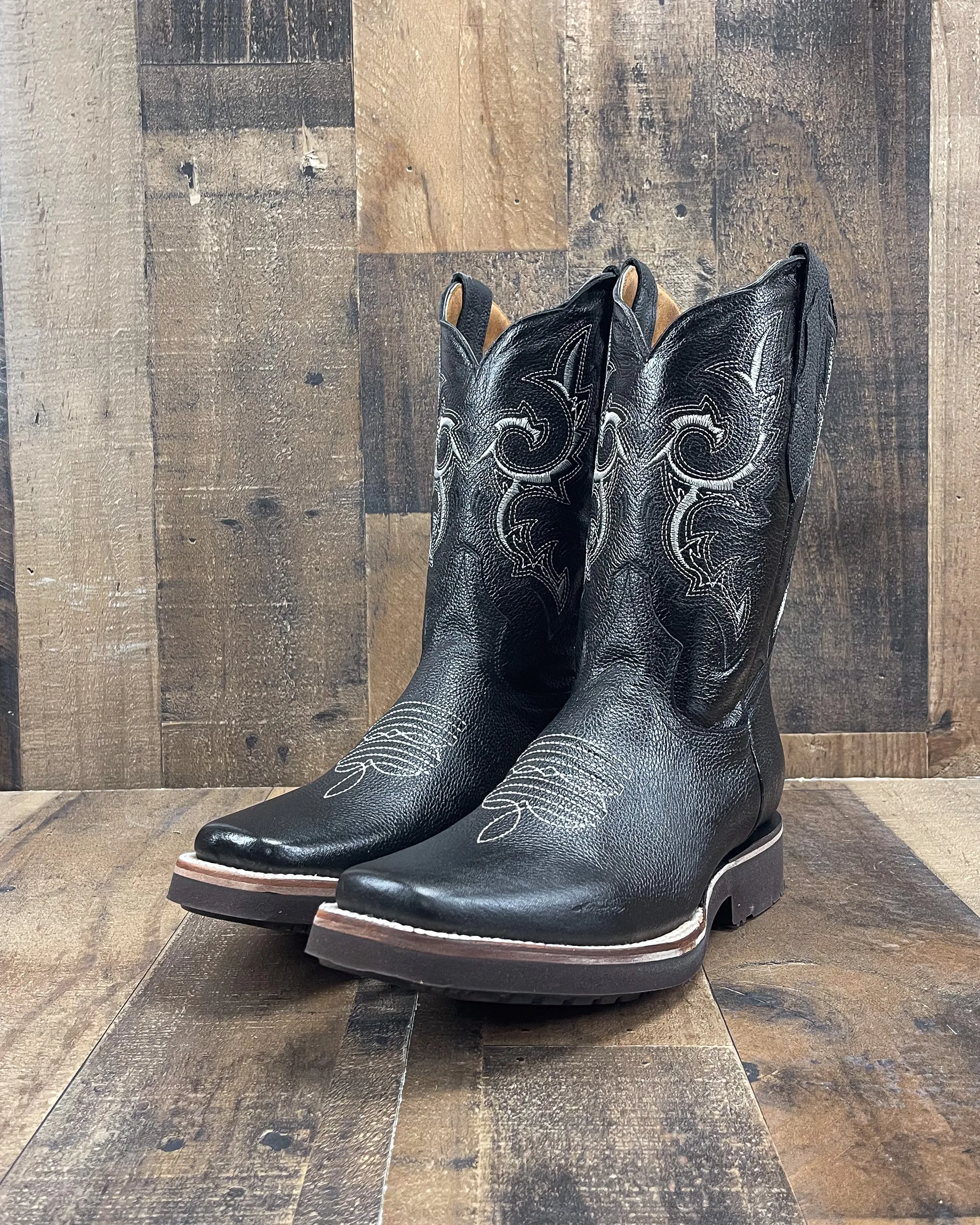 "DARTANIAN" BLACK| MEN SQUARE TOE COWBOY BOOTS