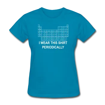 "I Wear this Shirt Periodically" (white) - Women's T-Shirt