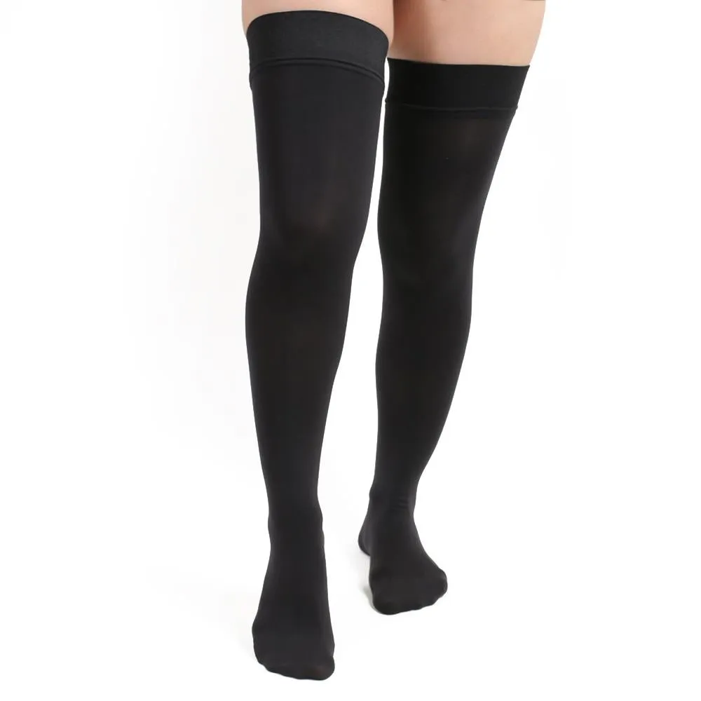 Salvere Opaque, Thigh High, Closed Toe, 20-30 mmHg