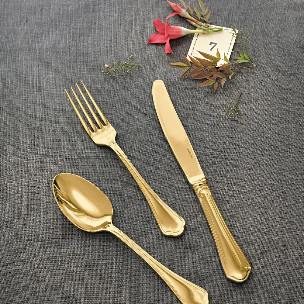 Sambonet Filet Toiras table fork PVD Gold