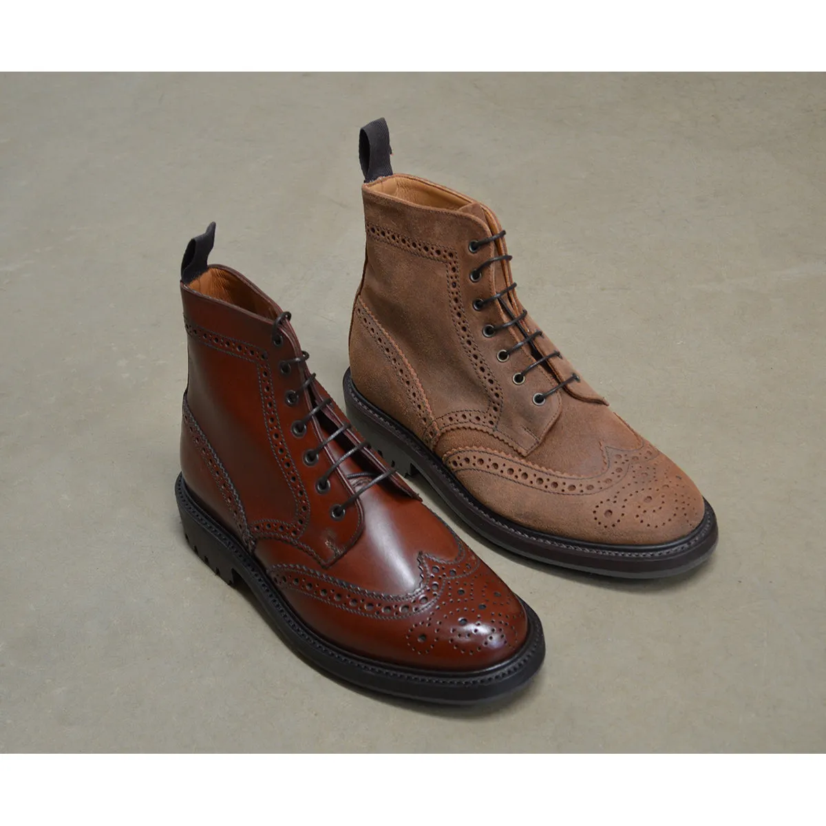 Sanders Cheltenham- Brown Brogue Boot