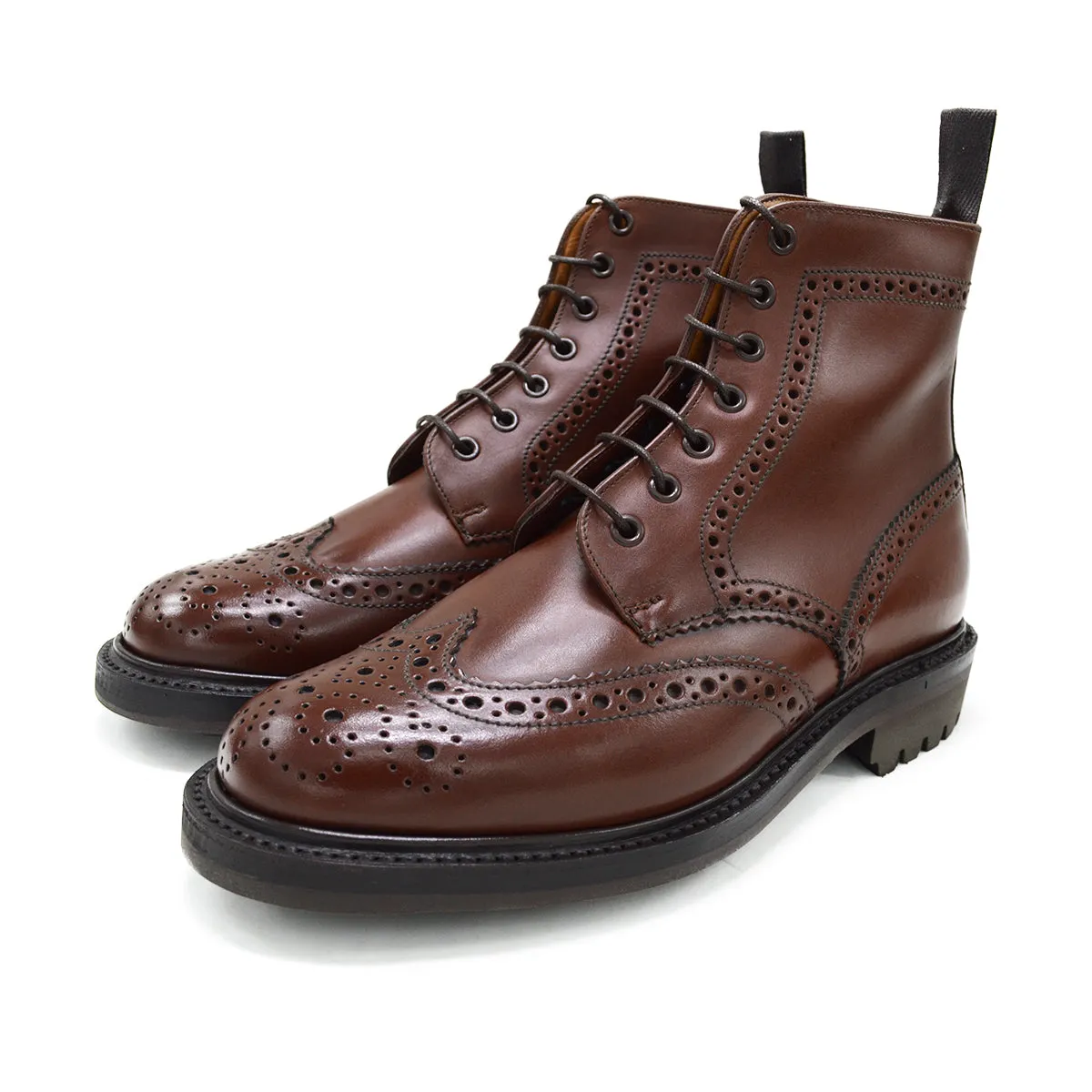 Sanders Cheltenham- Brown Brogue Boot