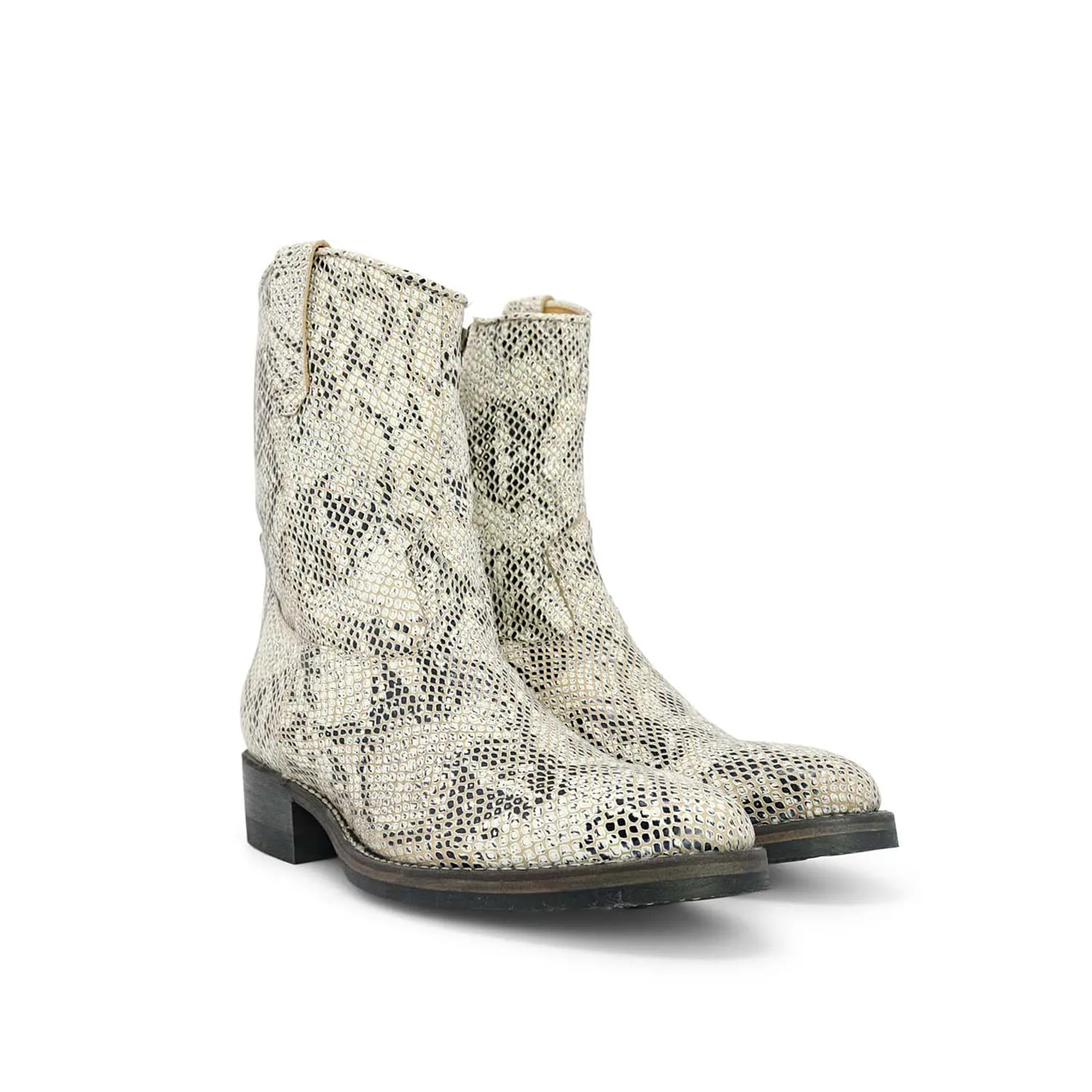 Santa Rosa Brand x Snake Oil Provisions Heartbreaker Boot White Snake