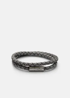 Suede Bracelet | Grey | Silver