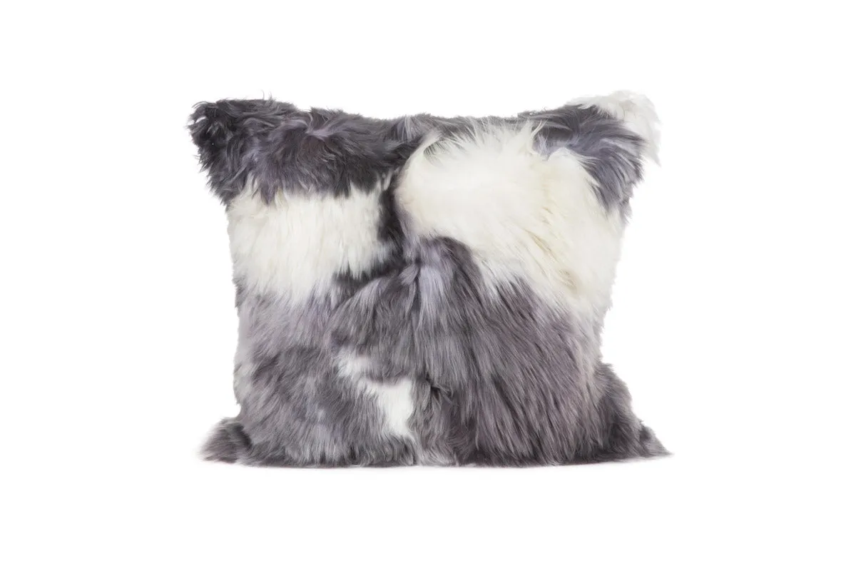 Suri Alpaca Mottled Grey / Ivory Pillow