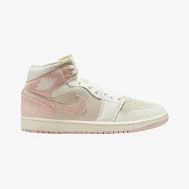 womens jordan 1 mid se (coconut milk/legend pink)