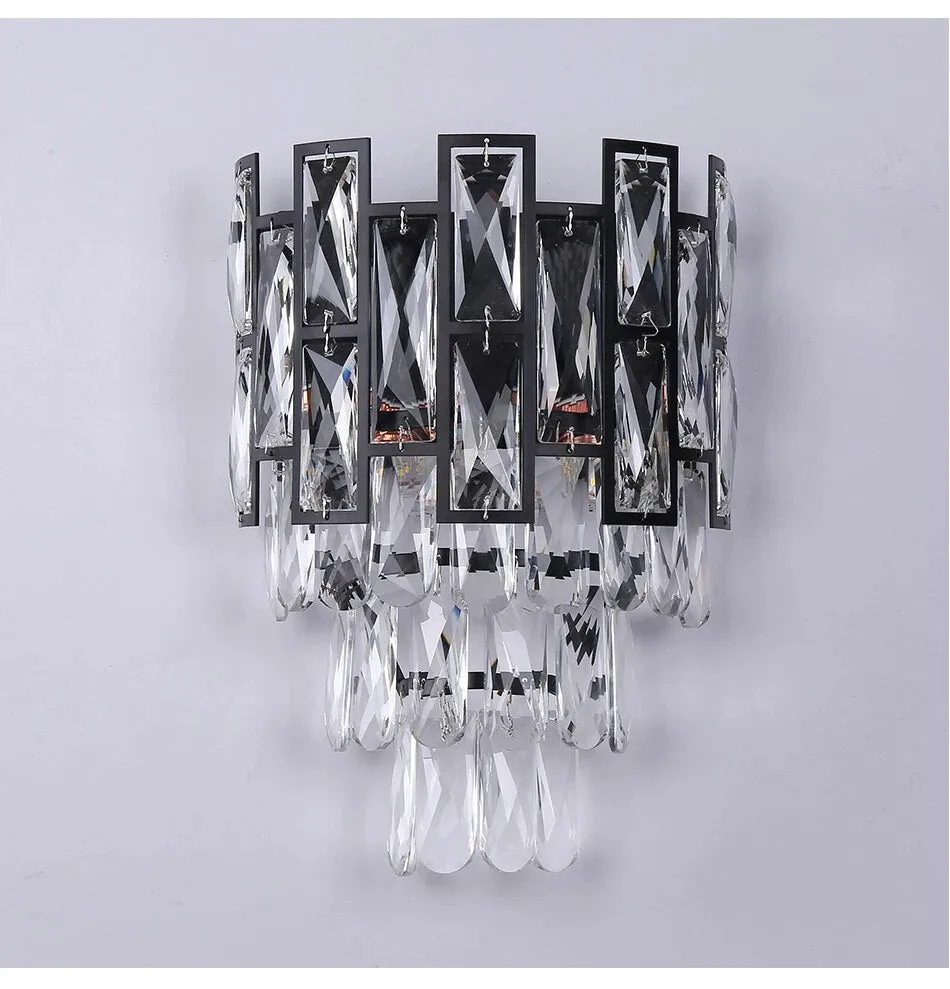 YLK Luxee black crystal wall lamps