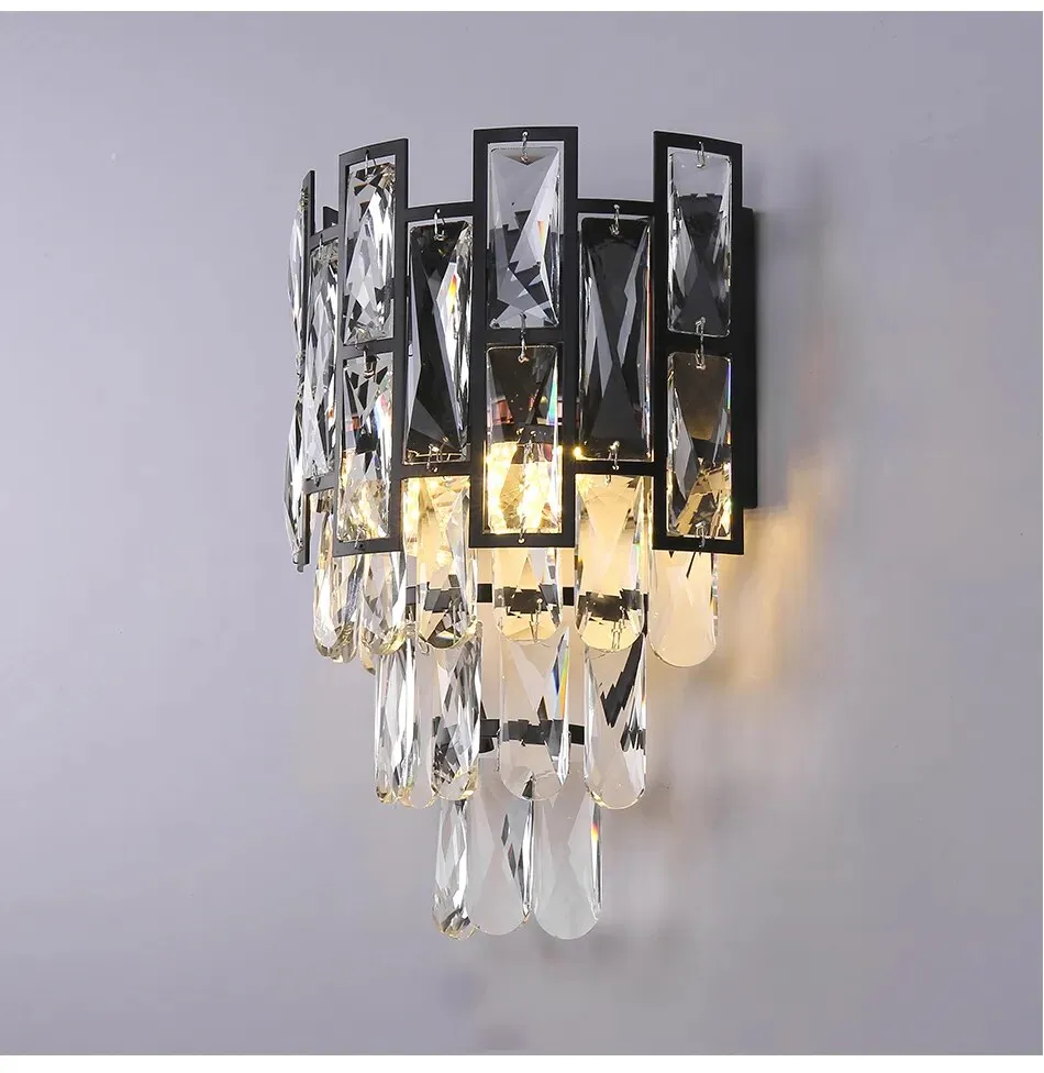 YLK Luxee black crystal wall lamps