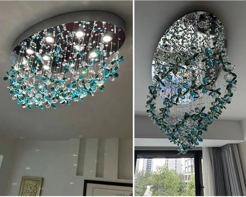 YLK Oval Base butterfly crystal chandelier