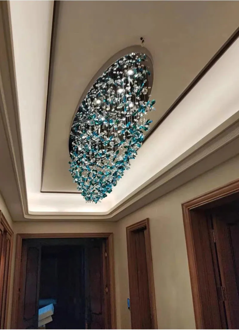 YLK Oval Base butterfly crystal chandelier