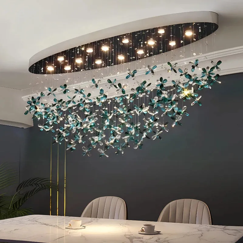 YLK Oval Base butterfly crystal chandelier