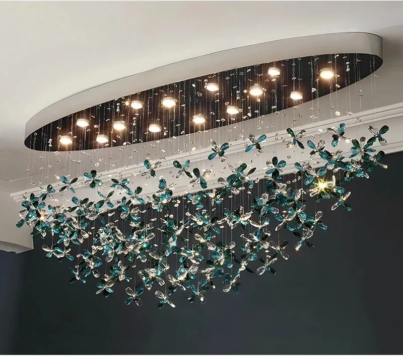 YLK Oval Base butterfly crystal chandelier