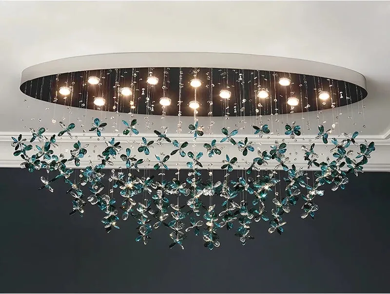 YLK Oval Base butterfly crystal chandelier