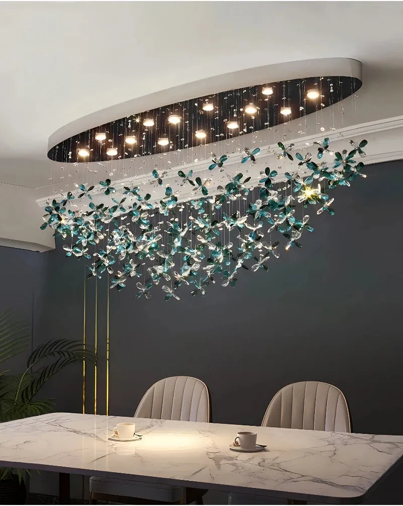 YLK Oval Base butterfly crystal chandelier