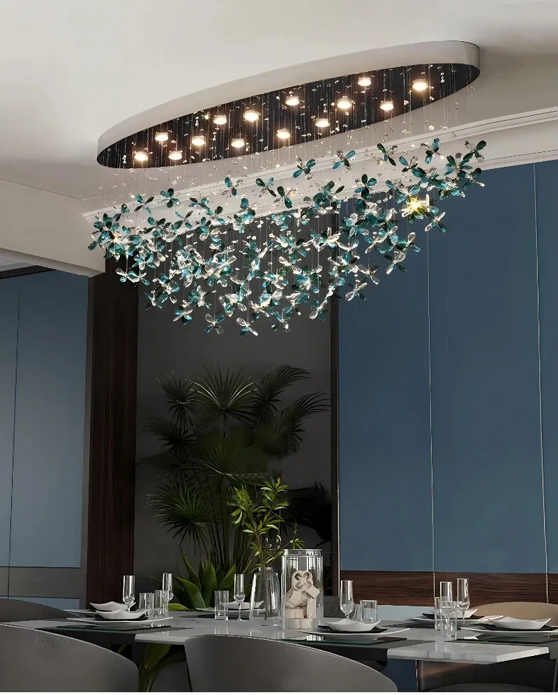 YLK Oval Base butterfly crystal chandelier